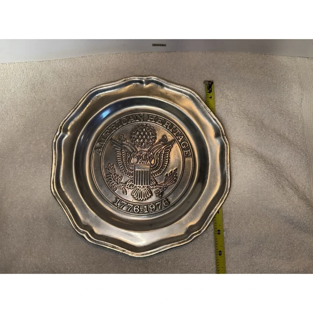 American‎ Heritage 1776 to1976 Limited Edition Pewter Plate Cantrell Collection